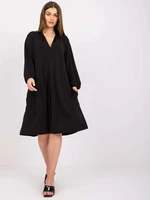 Black loose dress with Rimini pockets