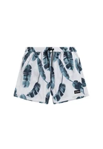 Men's beach shorts ATLANTIC - white with pattern