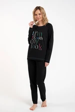 Women's pyjamas Olza, long sleeves, long legs - black