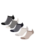 DEFACTO Men's 5-Pack Cotton Sneaker Socks