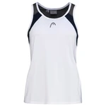 Dívčí tílko Head  Club 22 Tank Top Girls White/Dark Blue 152 cm