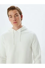 Koton Raised Cotton Basic Hooded Sweatshirt