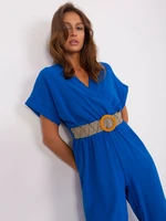 Cobalt blue overall with 7/8 trousers