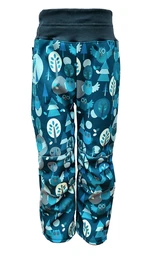 Children's softshell pants - kerosene - blue owls