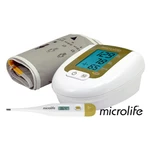 MICROLIFE BP 3AG1 Digitálny tlakomer s adaptérom + teplomer MT 3001 zlatý