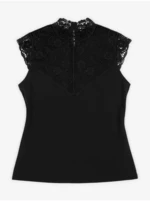 Orsay Black Women's T-shirt with Lace Detail - Women