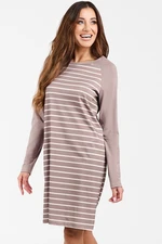 Women's Oda Long Sleeve Shirt - Cappuccino/Cappuccino Print