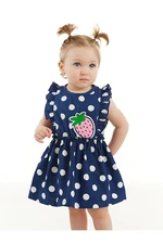 Denokids Polka Dot Strawberry Baby Girl Poplin Summer Ruffle Dress