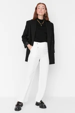 Trendyol Ecru Double-Button Woven Trousers