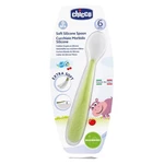 CHICCO Lžička silikon soft zelená 6m+