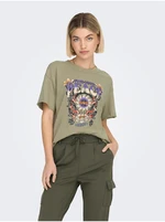 Khaki Women's T-Shirt ONLY Lucy - Women