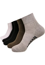 High Sneaker Socks 6-Pack Black/White/Grey/Olive