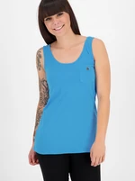 Blue women's tank top with pocket Alife and Kickin - Women's