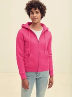 Pink Zippered Sweatshirt Fruit Of The Loom