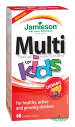 JAMIESON Multi Kids multivitamín tablety na cmúľanie pre deti so železom 60 ks