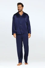 DKaren Man's Pyjamas Lukas Navy Blue