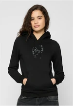 Women's Black One Line Fit Hooded Jacket