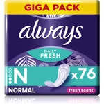 Always Daily Fresh Normal slipové vložky s parfumáciou 76 ks