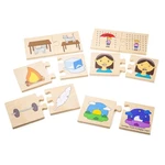 BIGJIGS Toys Didaktické puzzle Protiklady