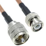 RG400 BNC Male To UHF Male PL259 Double Shield Jumper Coax Cable