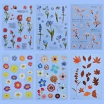 DIY Flowers Stickers For Epoxy Resin Mold Decoration Rose Daisy Cherry Blossoms Flowers Stickers UV Epoxy Resin Jewelry Filling