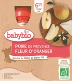 BABYBIO hruška pomerančový květ 4 x 90 g