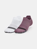 Set of two women's socks in white and purple Under Armour Breathe 2