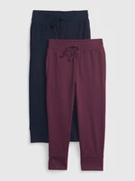 Set of two boys' sweatpants in black and burgundy GAP