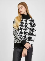 Black and white women's patterned sweater ORSAY