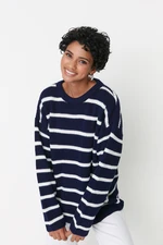 Trendyol Navy Blue Wide Fit Knitwear Sweater