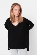 Trendyol Black Wide Fit Knitwear Sweater