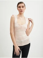 Light pink women's satin top Guess Susan - Women