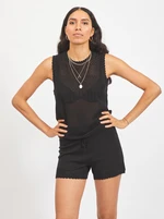 Black Translucent Top VILA Lesly - Women