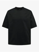 Black mens basic oversize T-shirt ONLY & SONS Millenium - Men