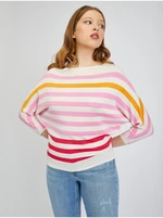 Orsay Pink-cream Women's Striped Sweater - Women