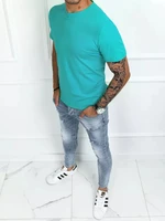 Basic men's T-shirt in turquoise color Dstreet