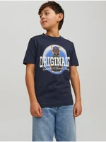 Dark blue boys T-shirt Jack & Jones Denim Dog - Boys