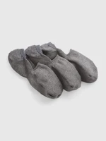 Set of three pairs of men's invisible socks in gray GAP