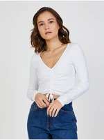 White Women Cropped T-Shirt TALLY WEiJL - Women