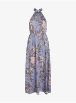 Light purple women's flowered maxi-dresses VILA Beatrice - Ladies