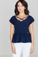 Lenitif Woman's Blouse K396 Navy Blue