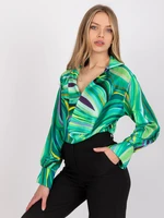 Blouse RUE PARIS Ecru with decorative sleeves