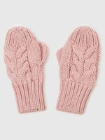 Pink Children's Knitted Gloves GAP