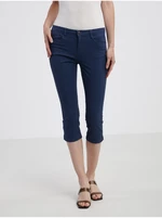 Dark blue womens capri pants CAMAIEU - Ladies