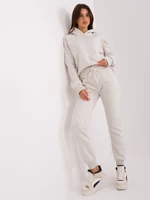 Light grey basic tracksuit with sweatshirt