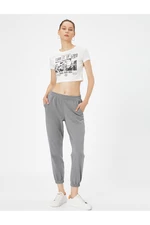 Koton Basic Jogger Sweatpants with Tie Waist Pocket