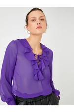 Koton Ruffle Chiffon Blouse