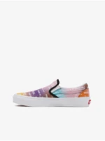 Purple Pink Women Patterned Slip on Sneakers VANS Rainbow - Women