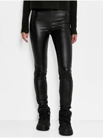 Black Women's Leatherette Leggings Noisy May Aloha - Women