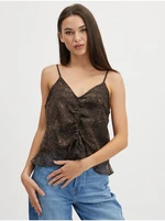 Black and brown leopard print top Noisy May Melina